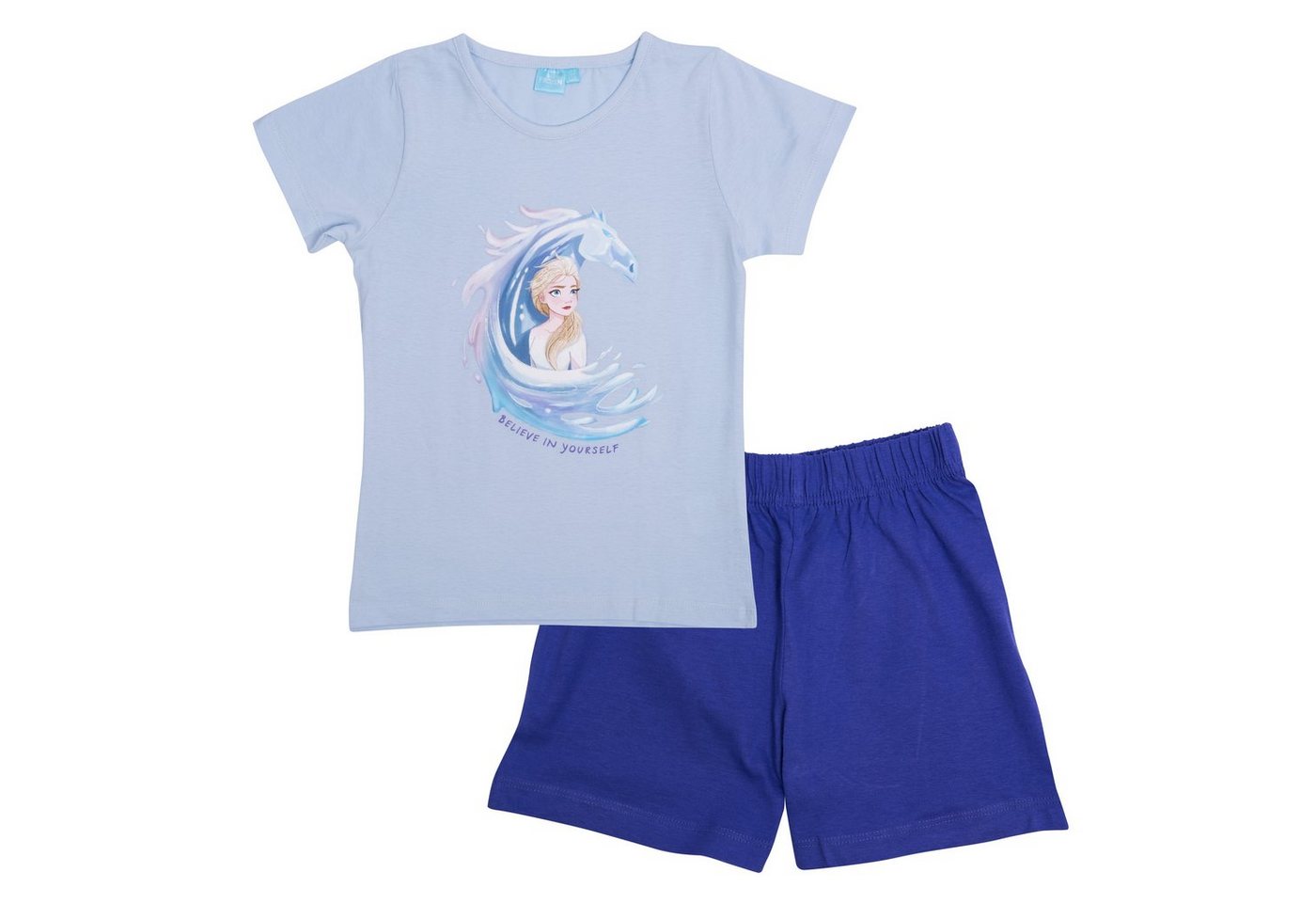 United Labels® Schlafanzug Disney Frozen - Die Eiskönigin Schlafanzug Mädchen - Kurzarm Blau von United Labels®