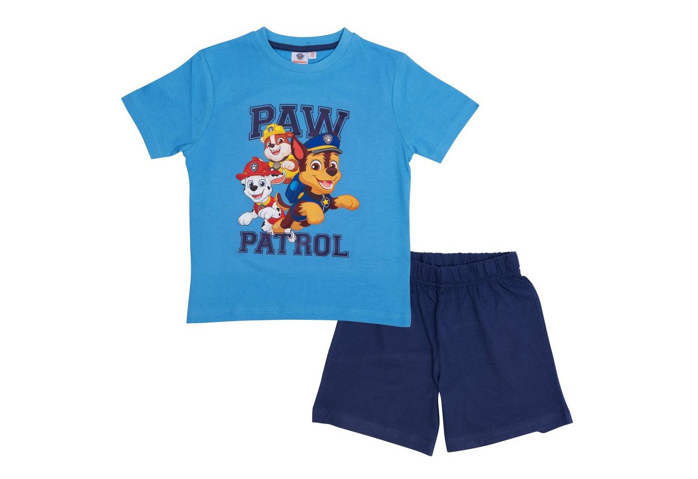 United Labels® Schlafanzug Paw Patrol Schlafanzug für Jungen - Kinder Pyjama Set Kurzarm Blau von United Labels®