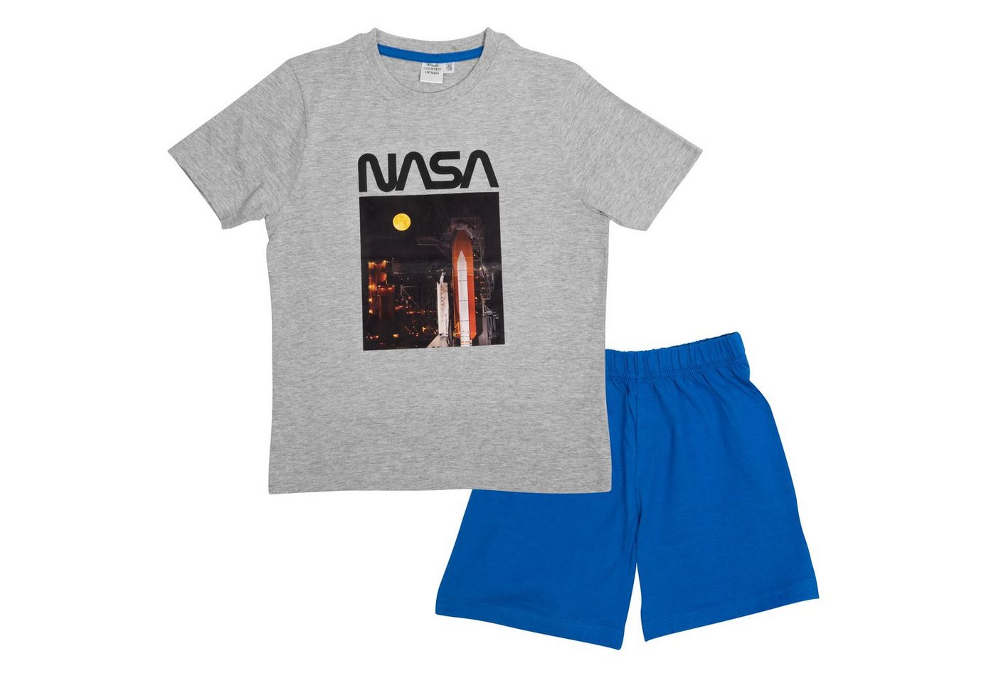 United Labels® Schlafanzug NASA Schlafanzug für Jungen - Kinder Pyjama Set Grau/Blau von United Labels®