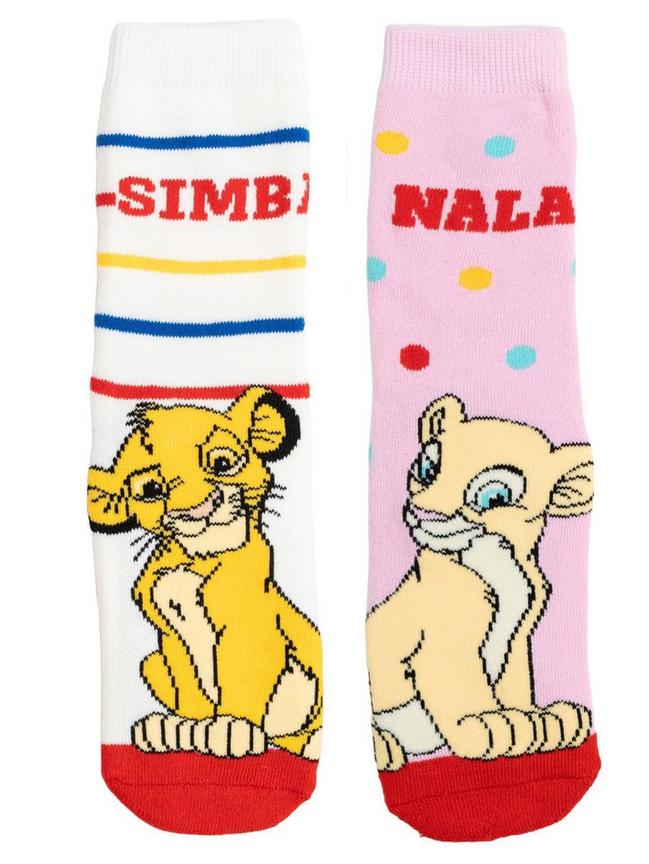 United Labels® Socken Der König der Löwen ABS Kuschelsocken Stoppersocken Socken (2er Pack) von United Labels®