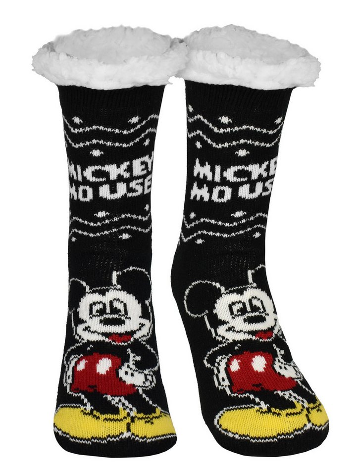 United Labels® Socken Disney Mickey Maus Hüttensocken Haussocken Kuschelsocken Socken von United Labels®