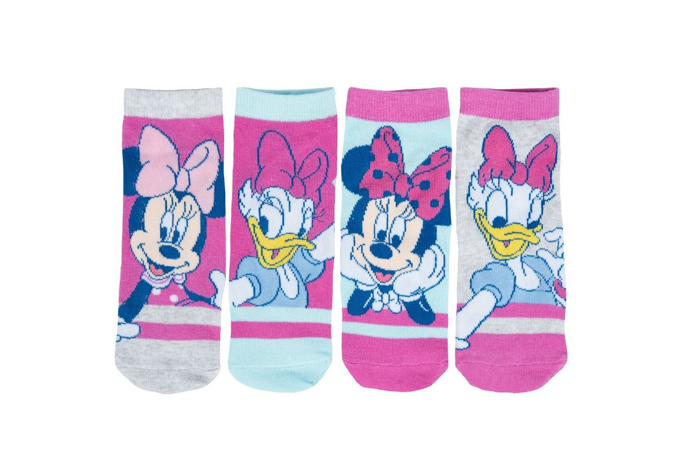 United Labels® Socken Disney Minnie Mouse Socken für Mädchen Kindersocken Bunt (4er Pack) von United Labels®