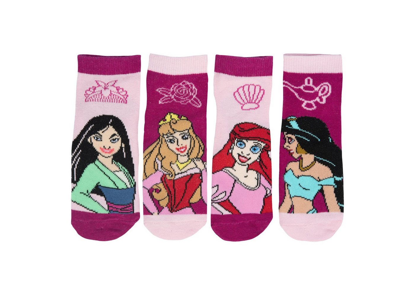 United Labels® Socken Disney Princess Socken für Mädchen Bunt (4er Pack) von United Labels®