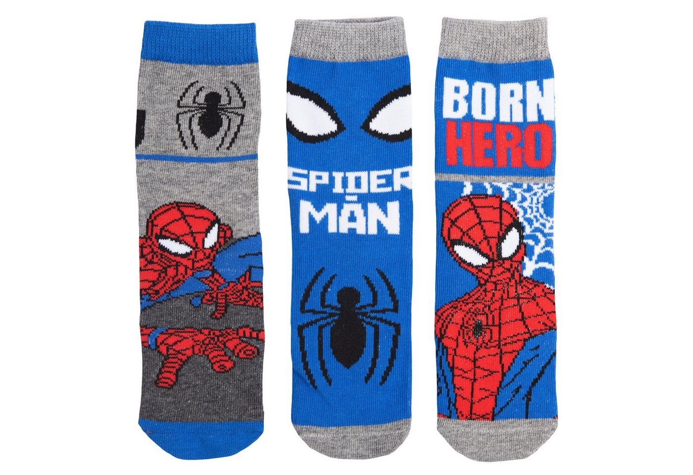 United Labels® Socken Marvel - Spiderman - Born Hero (3er Pack) von United Labels®