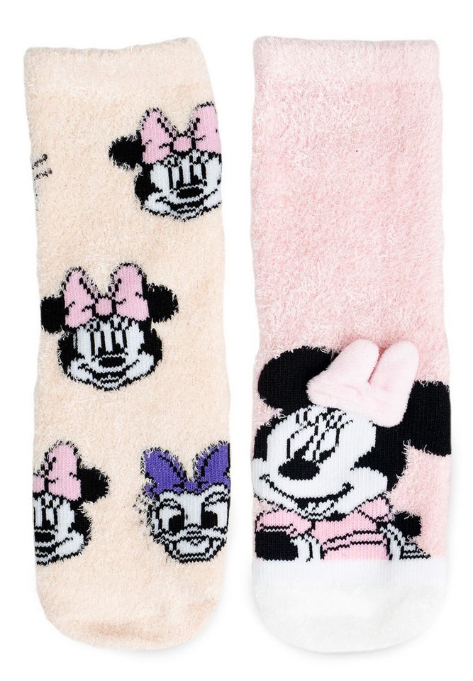 United Labels® Socken Minnie Mouse 3D ABS Kuschelsocken Stoppersocken Socken (2er Pack) von United Labels®