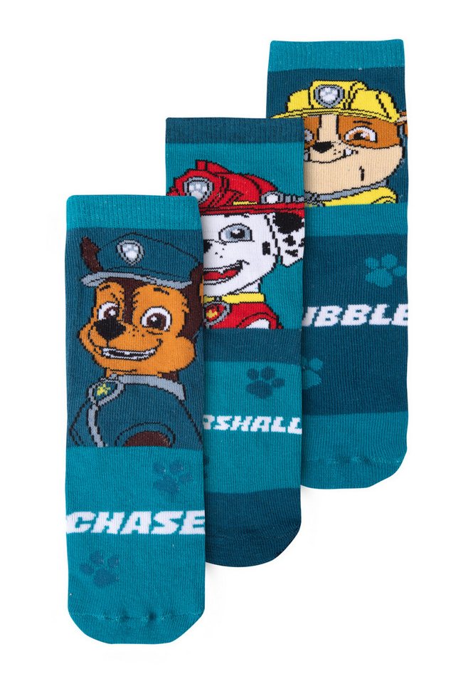 United Labels® Socken Paw Patrol Socken für Jungen Kinder Sneaker Söckchen Blau 3er Pack von United Labels®