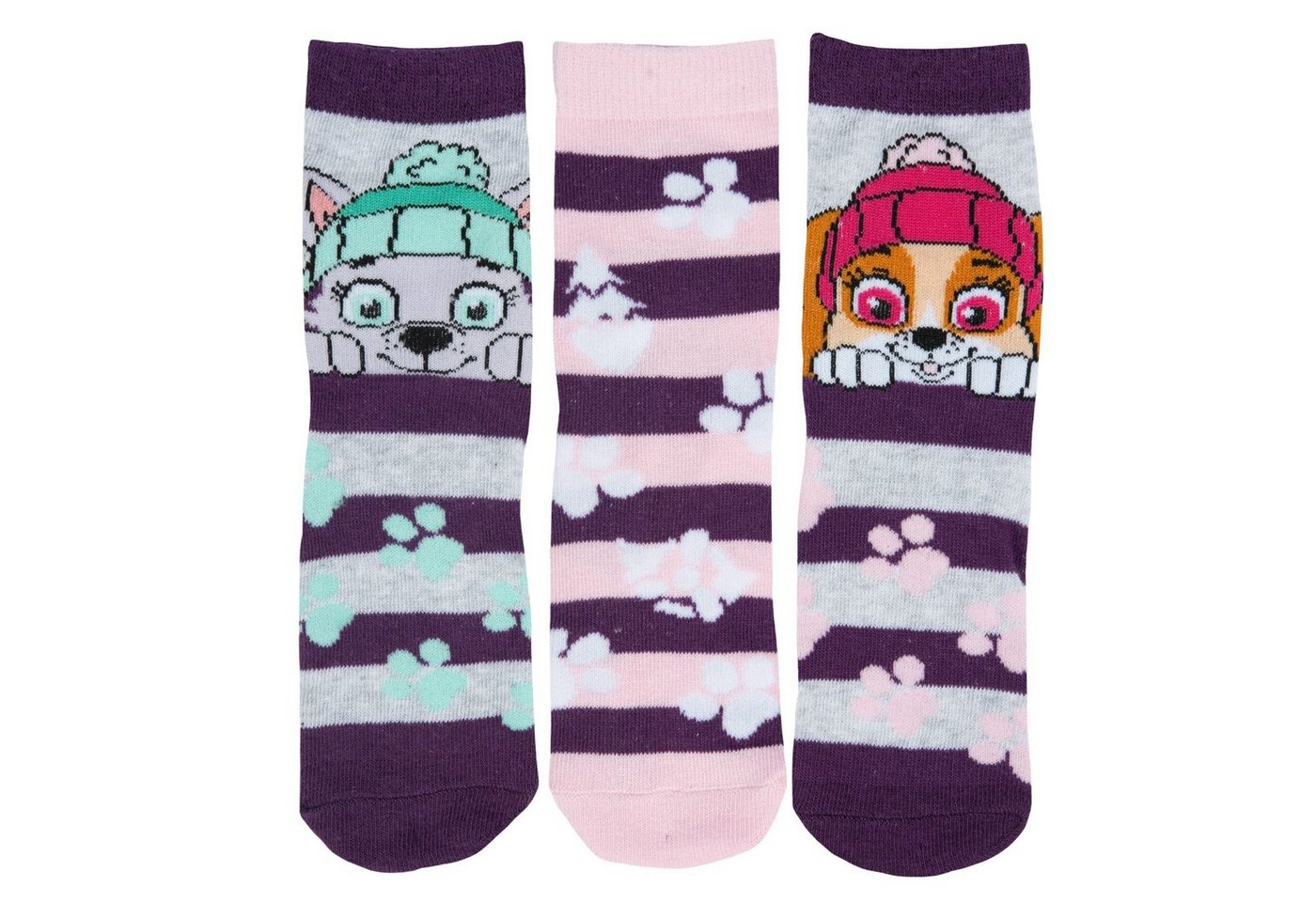 United Labels® Socken Paw Patrol Socken für Mädchen Bunt (3er Pack) von United Labels®