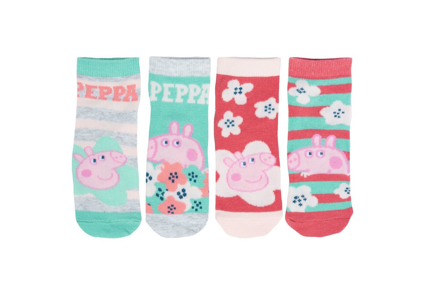 United Labels® Socken Peppa Wutz Socken für Mädchen Kindersocken Bunt (4er Pack) von United Labels®