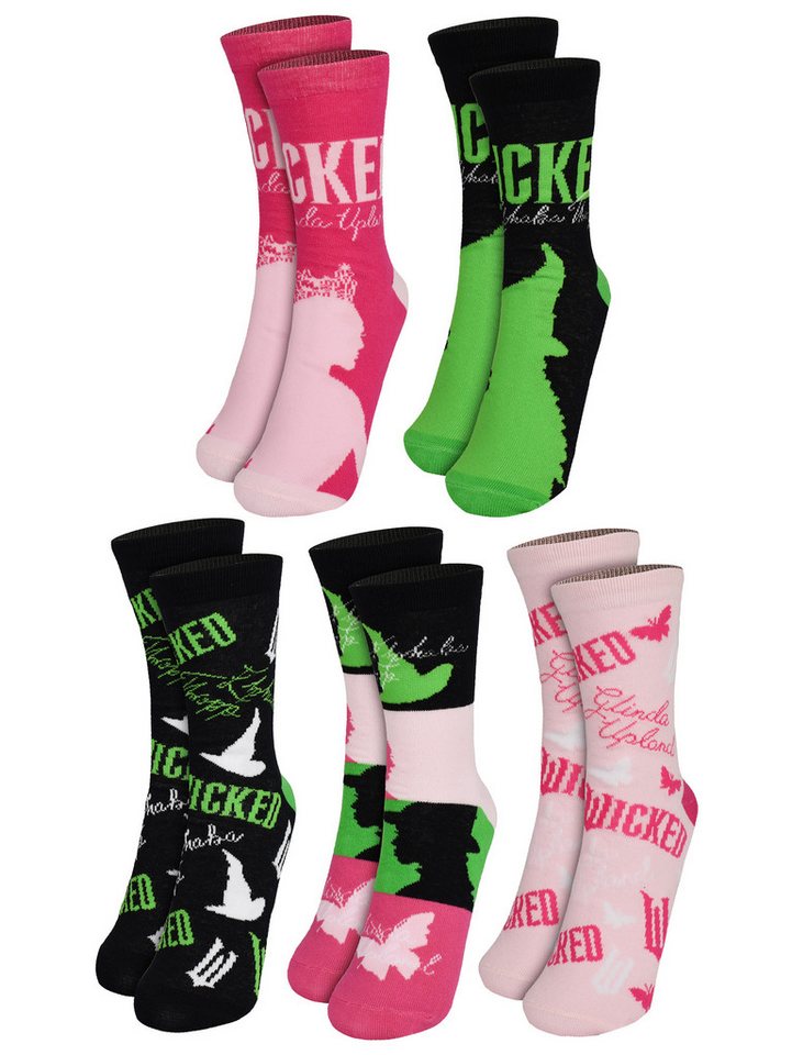 United Labels® Socken Wicked Socken Sneaker Strümpfe (5er Pack) 38-43 von United Labels®