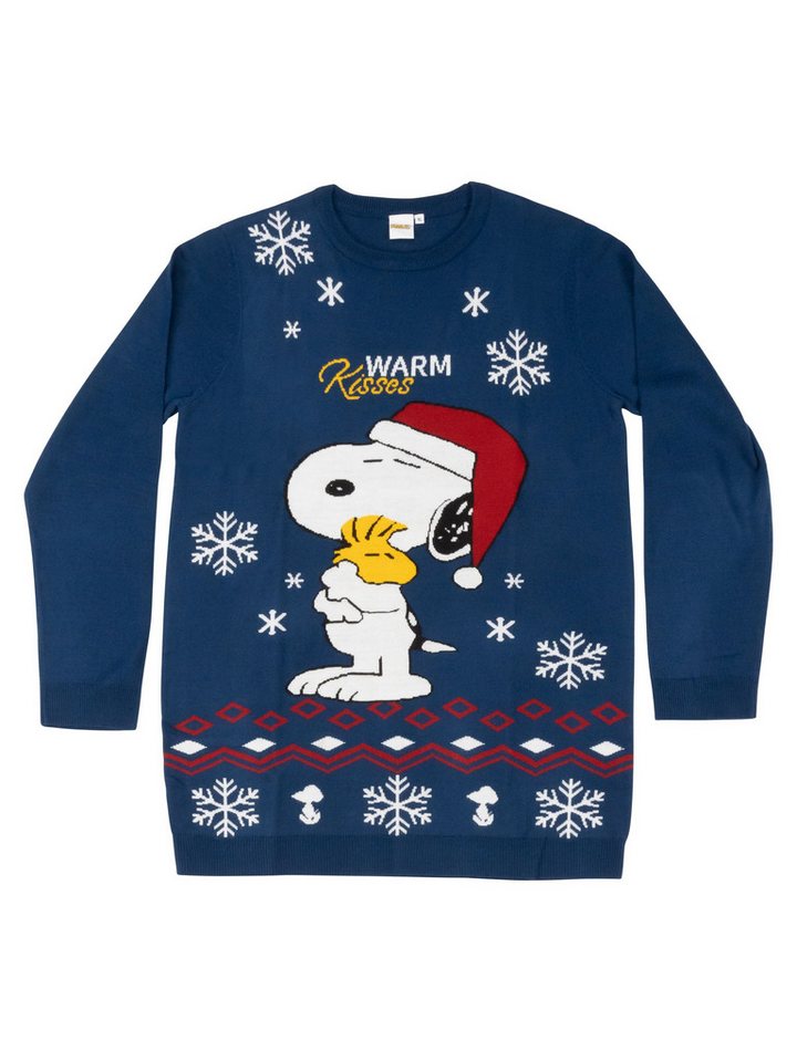 United Labels® Strickpullover The Peanuts Snoopy Strickkleid Warm Kisses Winter Strick Kleid von United Labels®