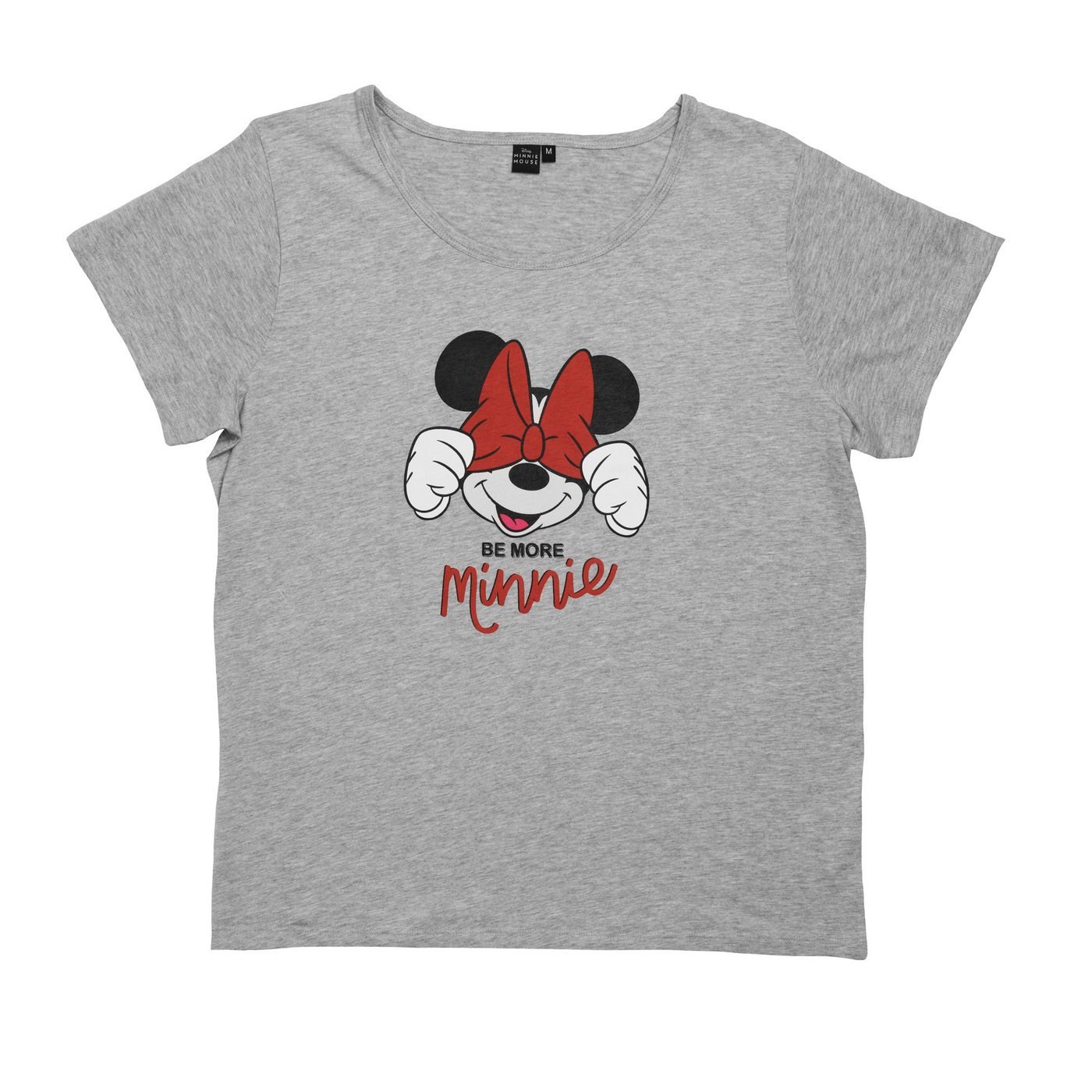 United Labels® T-Shirt Disney Mickey Mouse T-Shirt für Damen - Be more Minnie Grau von United Labels®