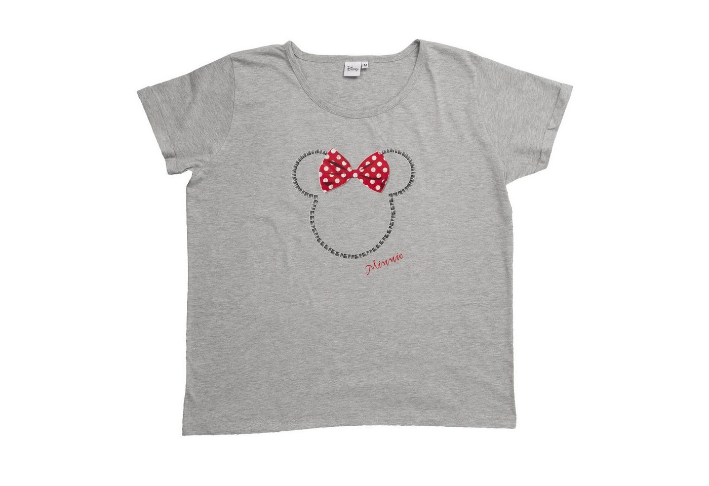 United Labels® T-Shirt Disney Minnie Mouse T-Shirt für Damen Top Bigshirt Oversize Grau von United Labels®