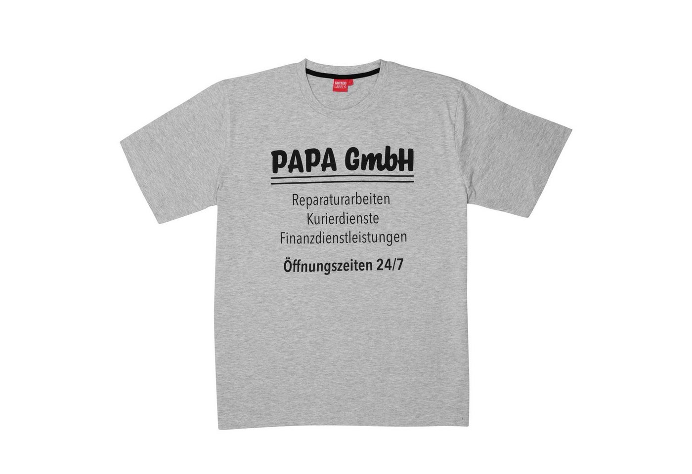 United Labels® T-Shirt Papa GmbH T-Shirt für Herren - Vater Shirt Oberteil Grau von United Labels®