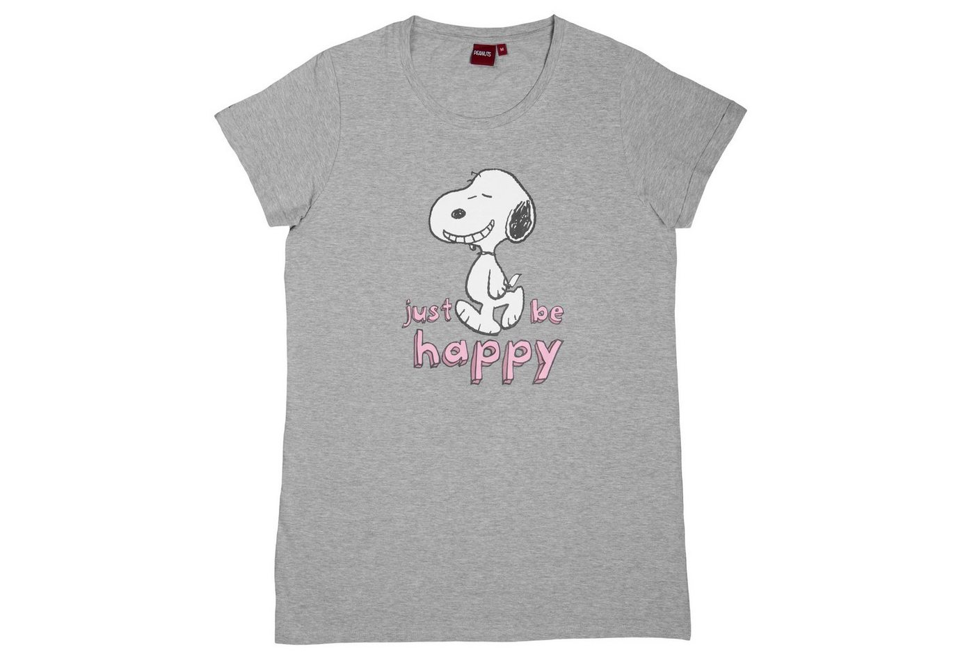 United Labels® T-Shirt The Peanuts T-Shirt für Damen - Snoopy Bigshirt Grau von United Labels®