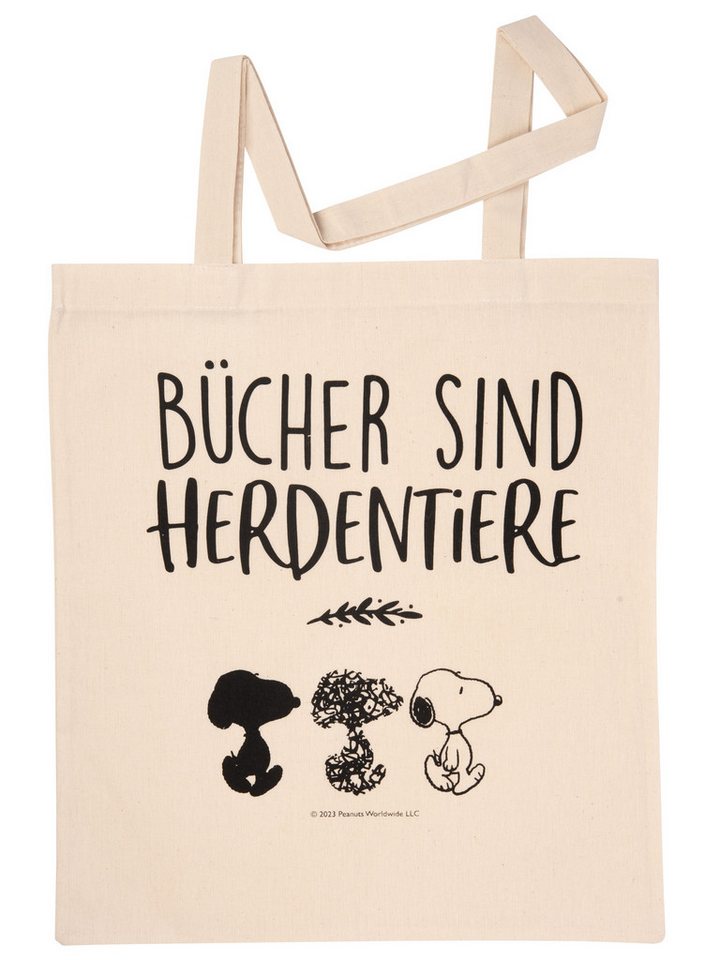 United Labels® Tragetasche Peanuts Snoopy - Bücher sind Herdentiere von United Labels®