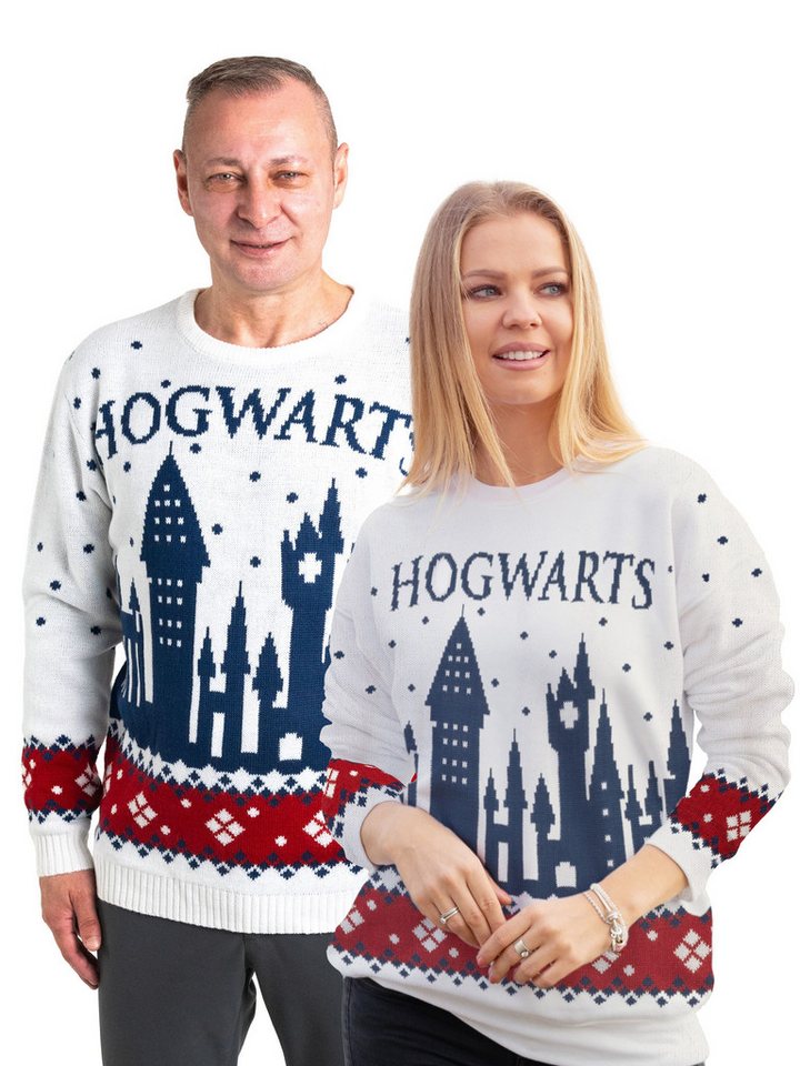 United Labels® Strickpullover Harry Potter Winterpullover Hogwarts Winter Pullover Ugly Sweater von United Labels®