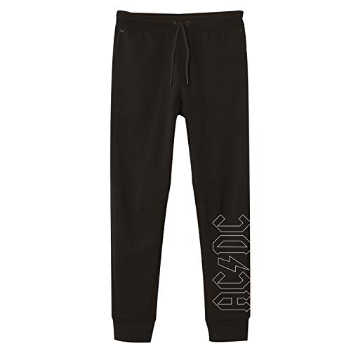 AC/DC Joggingshose Trainingshose Sweathose Unisex Herren Damen Schwarz Gr. L von United Labels