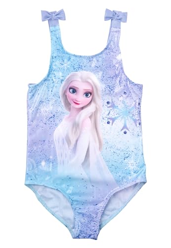 Disney Die Eiskönigin Badeanzug mit Schleifen für Mädchen - ELSA Frozen Kinder Schwimmanzug Blau (DE/NL/SE/PL, Numerisch, 92, Regular, Blau) von United Labels