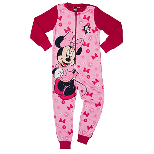 Disney Minnie Mouse Jumpsuit für Mädchen Overall Pyjama Schlafanzug Kinder Rosa (as3, Numeric, Numeric_110, Numeric_116, Regular) von United Labels