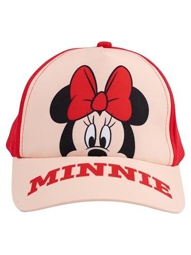 Disney Minnie Mouse Kappe für Mädchen - Kinder Cap Basecap Baseballkappe verstellbar Rot/Beige von United Labels