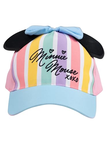 Disney Minnie Mouse Kappe mit Ohren & Schleife für Mädchen - Kinder Cap Basecap Baseballkappe verstellbar Rosa/Blau von United Labels
