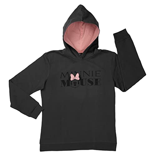 Disney Minnie Mouse Kapuzenpullover für Damen Hoodie Sweatshirt Pullover langärmlig Grau (as3, alpha, l, regular, regular) von United Labels