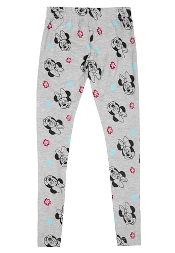 Disney Minnie Mouse Leggings für Mädchen - Kinder Leggins Hose Mädchenhose Sporthose Grau (DE/NL/SE/PL, Numerisch, 110, 116, Regular, Grau) von United Labels