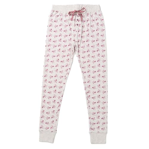 Disney Minnie Mouse Pyjama Hose für Damen - Schlafhose Schlafanzughose lang Grau Allover (Grau, S) von United Labels