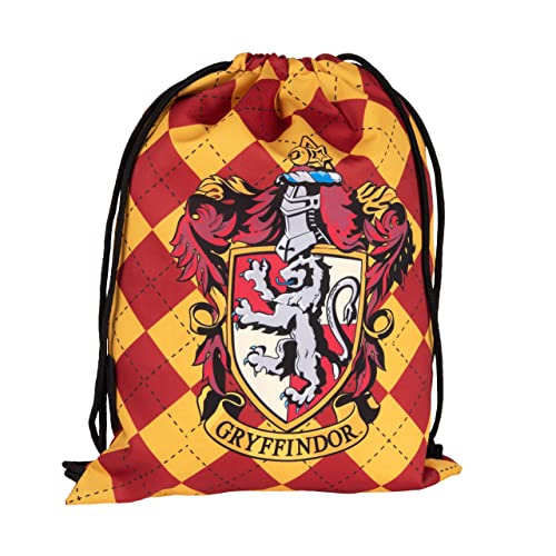 Harry Potter Turnbeutel - Gryffindor Sportbeutel Rucksack Stoffrucksack mit Kordelzug Rot/Gelb von United Labels