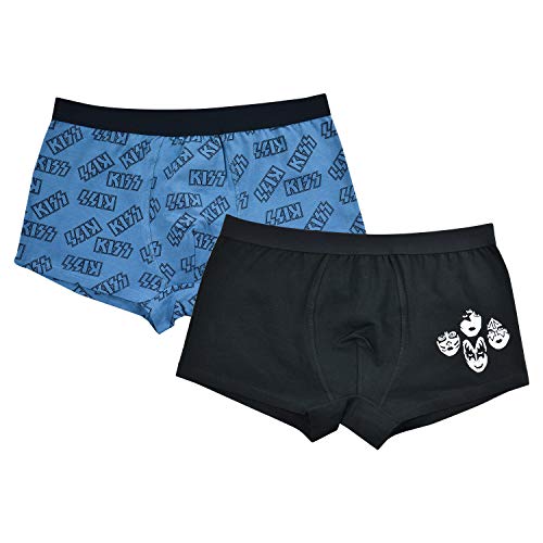 United Labels KISS Boxershorts 2er Pack, blau + schwarz (M) von United Labels