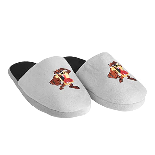 Loones Tunes - TAZ Hausschuhe Puschen Slipper für Damen und Herren Pantoffeln Schlappen Unisex Grau (42/43, numeric_42) von United Labels