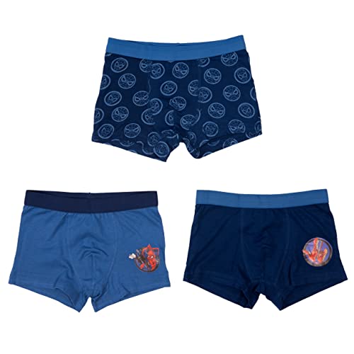 Marvel Spiderman Boxershorts für Jungen Unterhose Unterwäsche Blau (3er Pack) (as3, Numeric, Numeric_134, Numeric_140, Regular, 134-140) von United Labels