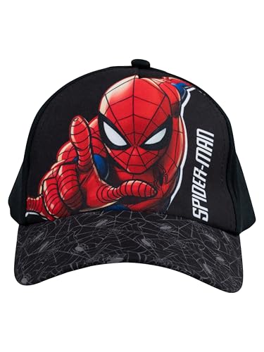 Marvel Spiderman Kappe für Jungen - Kinder Cap Basecap Baseballkappe verstellbar Schwarz von United Labels