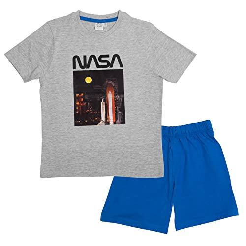 NASA Schlafanzug für Jungen - Kinder Pyjama Set Grau/Blau (as3, Numeric, Numeric_134, Numeric_140, Regular) von United Labels