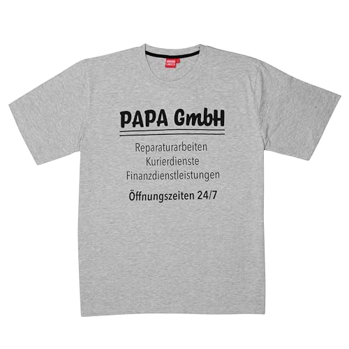 Papa GmbH T-Shirt für Herren - Vater Shirt Rundhalsausschnitt Oberteil Grau (XXL) von United Labels