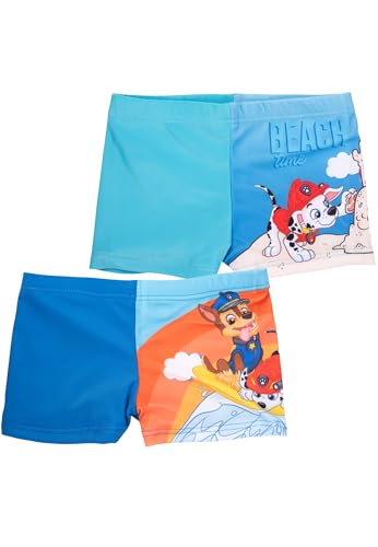 Paw Patrol Badehose für Jungen Schwimmhose Badekleidung Hose Kinder Blau (2er Pack) (DE/NL/SE/PL, Numerisch, 110, 116, Regular, Blau) von United Labels