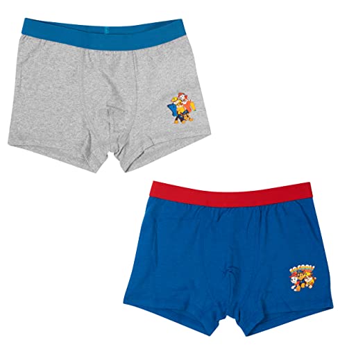 Paw Patrol Boxershorts für Jungen Kinder Unterhose Unterwäsche Grau/Blau (2er Pack) (as3, Numeric, Numeric_98, Numeric_104, Regular, 98-104) von United Labels