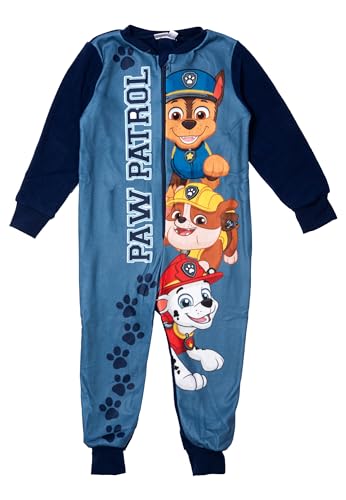 Paw Patrol Jumpsuit für Jungen - Overall Kinder Pyjama Schlafanzug Langarm Blau (DE/NL/SE/PL, Numerisch, 122, 128, Regular, Blau) von United Labels