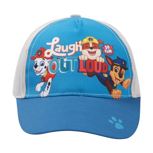 United Labels Paw Patrol Cap für Kinder, Laugh Out Loud Chase Marshall Rubble, Blau Grau, Basecap verstellbar, Kappe für Jungen und Mädchen von United Labels