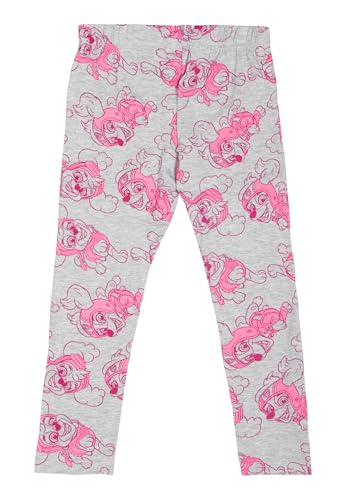 Paw Patrol Leggings für Mädchen - Skye Kinder Leggins Hose Mädchenhose Sporthose Grau Pink (DE/NL/SE/PL, Numerisch, 110, 116, Regular, Grau/Pink) von United Labels