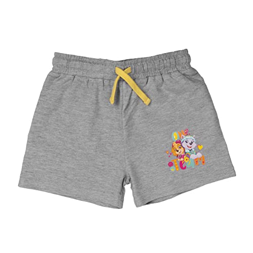 Paw Patrol Shorts für Mädchen Skye & Everest - One Team Kinder Kurze Hose Hotpants Grau (122-128) von United Labels