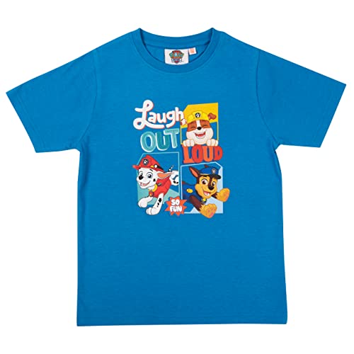 Paw Patrol T-Shirt für Jungen – Laugh Out Loud Oberteil Kinder Shirt kurzärmlig Blau (as3, Numeric, Numeric_122, Numeric_128, Regular, 122-128) von United Labels