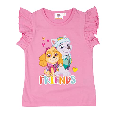 Paw Patrol T-Shirt für Mädchen Skye & Everest - Friends Kinder Oberteil kurzärmlig Rosa (122-128) von United Labels