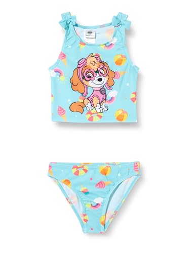 Paw Patrol Tankini Badeanzug mit Schleifen für Mädchen - Skye Zweiteiler Kinder Schwimmanzug Blau (as3, Numeric, Numeric_122, Numeric_128, Regular) von United Labels