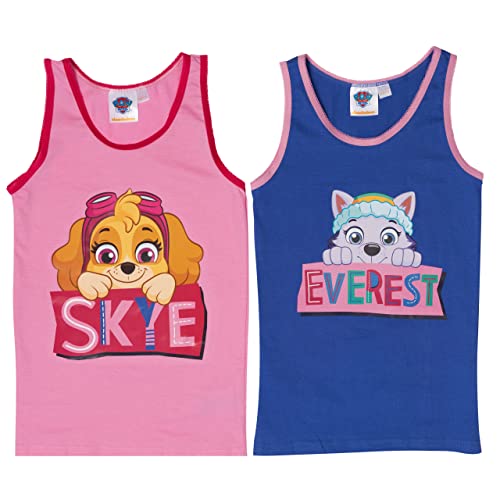 Paw Patrol Unterhemd für Mädchen Kinder Tank Top Hemdchen Unterwäsche Rosa/Lila (2er Pack) (as3, Numeric, Numeric_98, Numeric_104, Regular) von United Labels