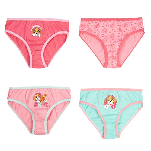 Paw Patrol - Unterhose für Mädchen Kinder Panty Slip Unterwäsche Mehrfarbig Bunt (4er Pack) (as3, Numeric, Numeric_110, Numeric_116, Regular, 110-116) von United Labels