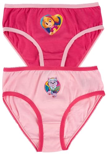 Paw Patrol Unterhose für Mädchen Kinder Panty Slip Unterwäsche Rosa/Pink (2er Pack) (110) von United Labels