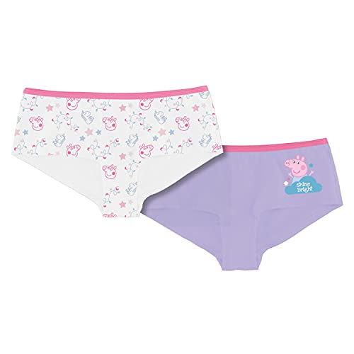 Peppa Pig Mädchen Panty 2er Pack, Kinder Unterhose Unterwäsche (110-116) von United Labels