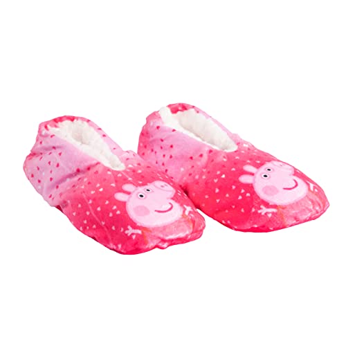 United Labels Peppa Wutz Ballerinas für Mädchen ABS Winter Hausschuhe gefüttert Kinder Slipper Pantoffeln Pink (23-26, numeric_23) von United Labels