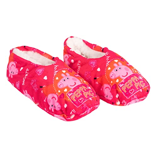 United Labels Peppa Wutz Ballerinas für Mädchen ABS Winter Hausschuhe gefüttert Kinder Slipper Pantoffeln Pink (eu_footwear_size_system, little_kid, numeric_range, medium, numeric_23, numeric_26) von United Labels